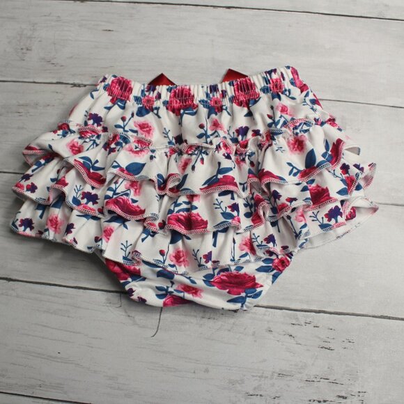 Baby Girl's Rumba Bubble Shorts Size 6-9 Months Floral Bloomers - Picture 4 of 5